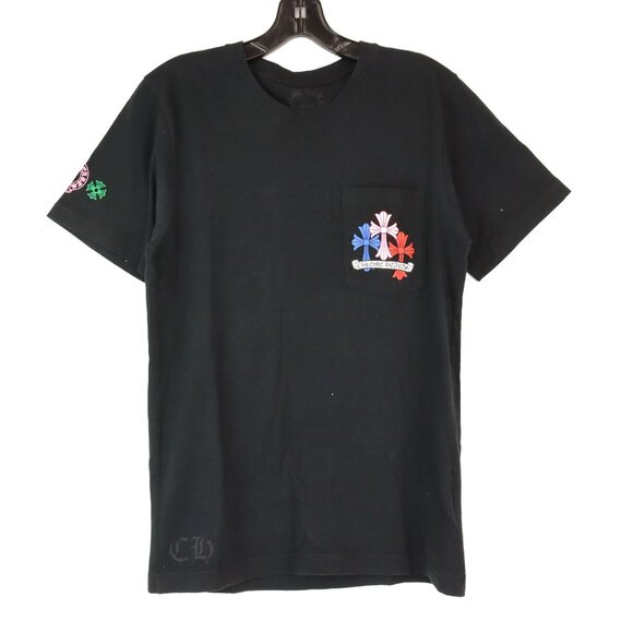 Chrome Hearts Other - Pre-Owned Chrome Hearts Cross Cemetery Tee in Black/Multicolor Size Small